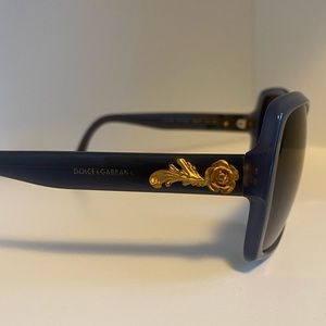 Dolce and Gabbana Gold Flower Sunglasses